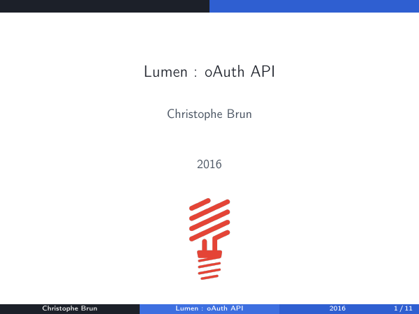 Lumen : oAuth API