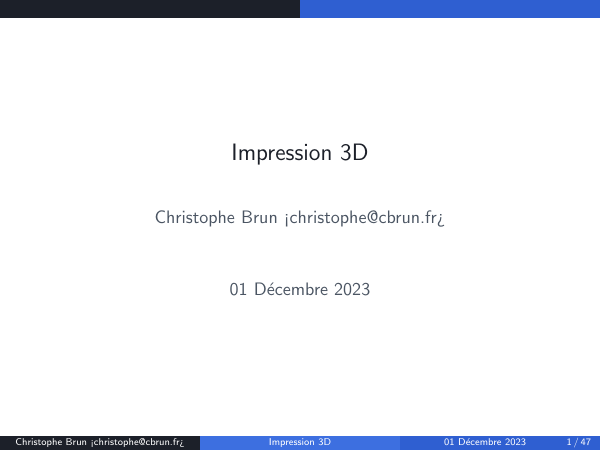 Impression 3D
